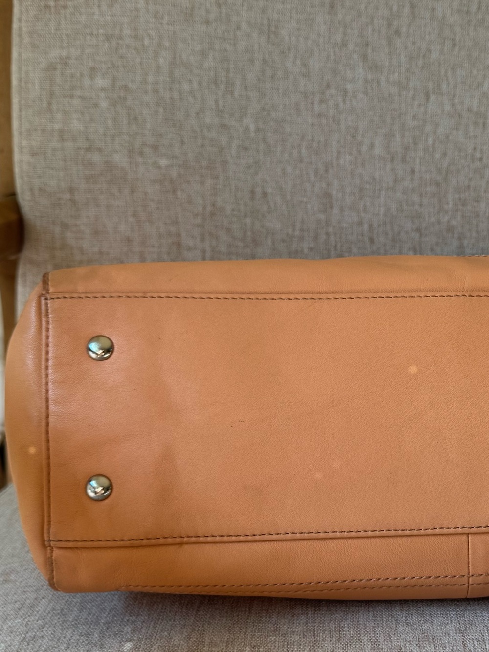Coach Penelope Leather Turnlock Carryall Bag in Peach - Picture 4 of 8
